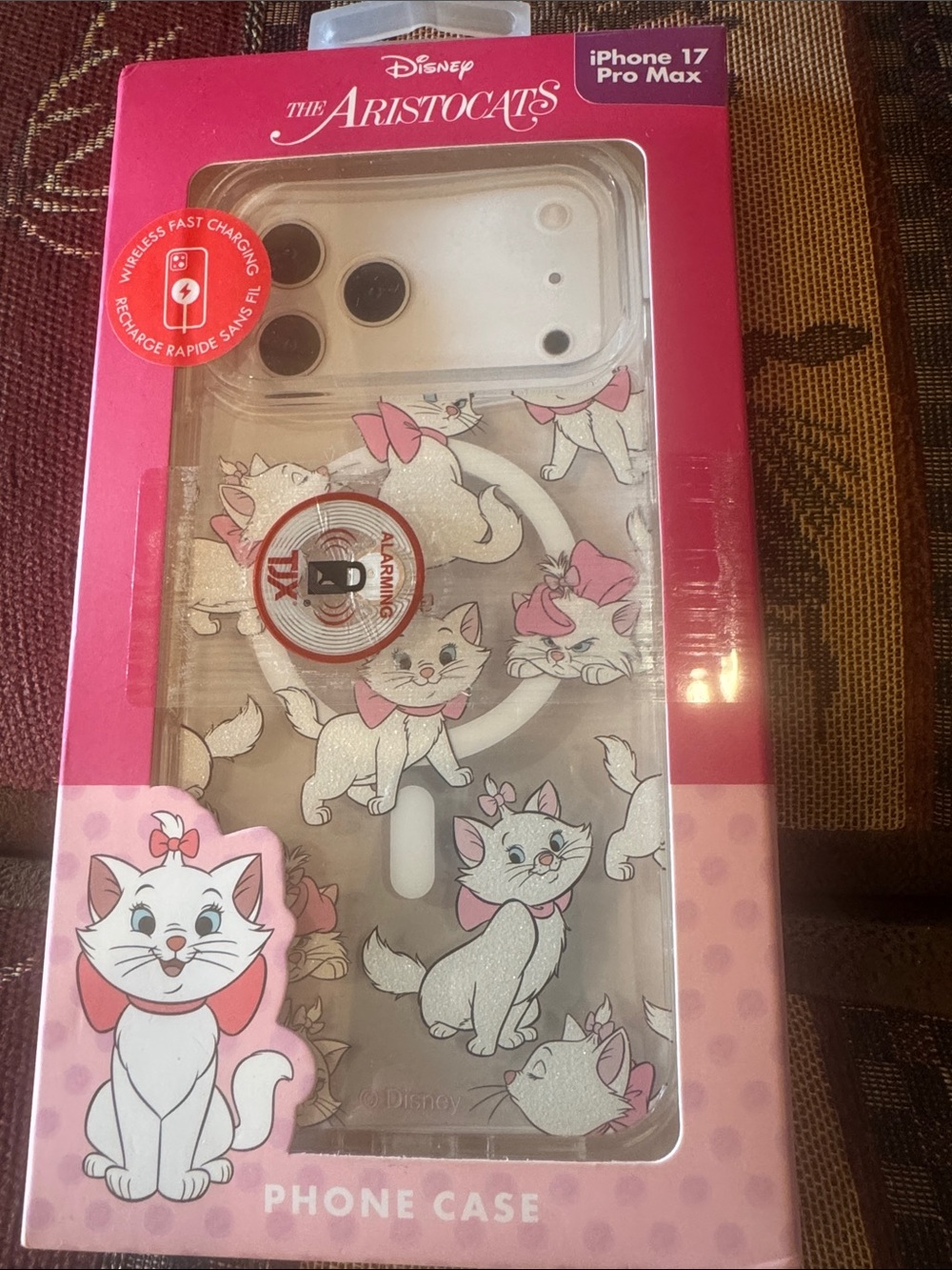 Disney The Aristocats Clear iPhone 17 Pro Max Case with Pink Accents